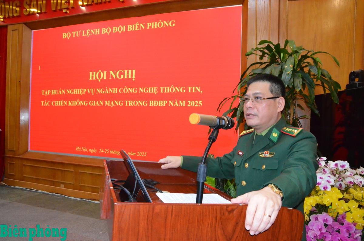 Tập huấn nghiệp vụ ngành công nghệ thông tin, tác chiến không gian mạng trong Bộ đội Biên phòng năm 2025