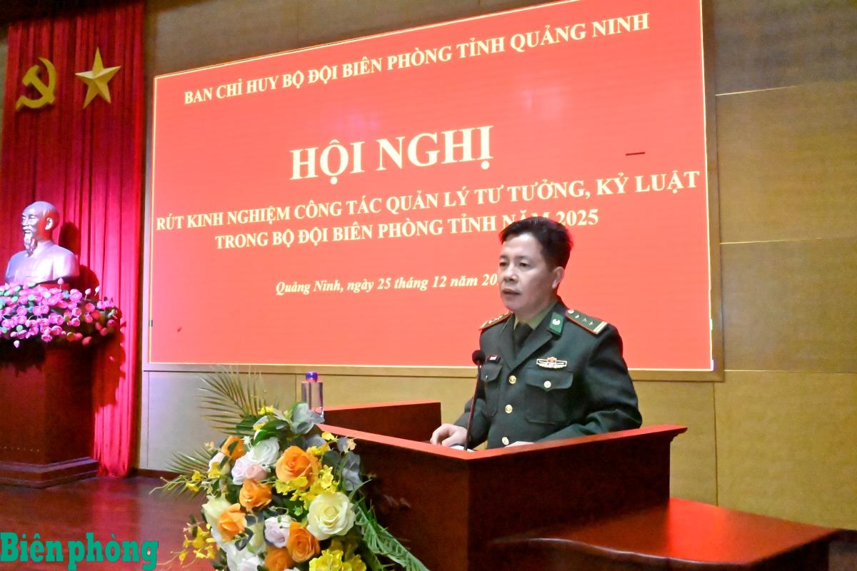 Ban Chỉ huy Bộ đội Biên phòng tỉnh Quảng Ninh rút kinh nghiệm trong công tác quản lý tư tưởng, kỷ luật năm 2025
