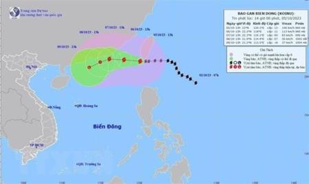 Bão Koinu đã đi vào Biển Đông, trở thành bão số 4 trong năm 2023