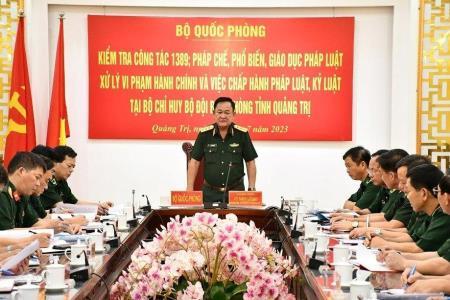 Thượng tướng Võ Minh Lương kiểm tra tại Bộ Chỉ huy BĐBP tỉnh Quảng Trị