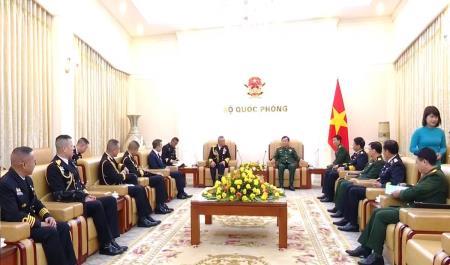 Thượng tướng Hoàng Xuân Chiến tiếp Tư lệnh Hải quân Hoàng gia Thái Lan