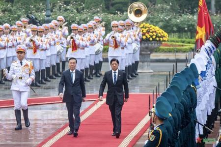 Chủ tịch nước Võ Văn Thưởng chủ trì lễ đón Tổng thống Philippines thăm cấp Nhà nước tới Việt Nam