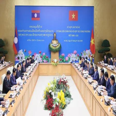 Thủ tướng Việt Nam và Lào đồng chủ trì Kỳ họp Ủy ban liên Chính phủ hai nước