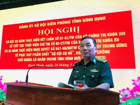 Đảng ủy BĐBP Bình Định: Sơ kết 3 năm thực hiện Kết luận số 01-KL/TW của Bộ Chính trị và 2 năm thực hiện Nghị quyết số 847-NQ/QUTW của Quân ủy Trung ương