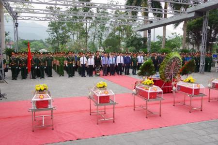 Tỉnh Hà Giang tổ chức Lễ truy điệu, an táng hài cốt liệt sĩ tại Nghĩa trang liệt sĩ Quốc gia Vị Xuyên