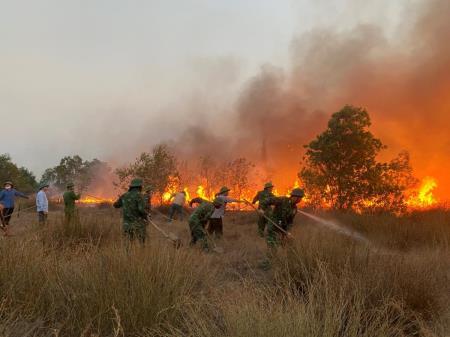 BĐBP Quảng Bình huy động lực lượng chữa cháy rừng trong đợt nắng nóng cao điểm