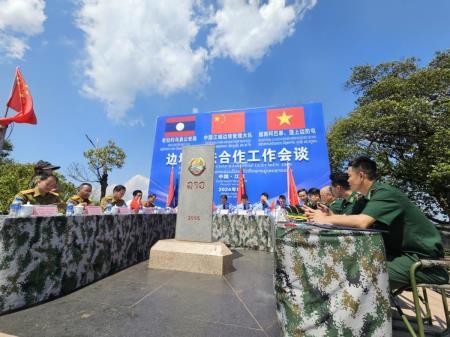 Hội đàm ba bên tại cột mốc giao điểm đường biên giới ba nước Việt Nam - Lào - Trung Quốc