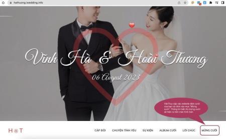 Mừng cưới bằng mã QR trong thiệp cưới online của iWedding