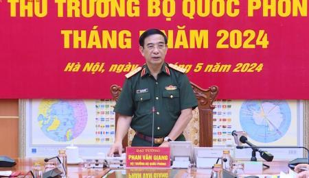Đại tướng Phan Văn Giang chủ trì Hội nghị thủ trưởng Bộ Quốc phòng tháng 5/2024