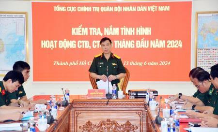 Tổng cục Chính trị QĐND Việt Nam kiểm tra, nắm tình hình hoạt động công tác Đảng, công tác chính trị tại BĐBP thành phố Hồ Chí Minh.