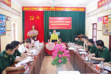 Ban Dân vận Tỉnh ủy Cao Bằng giám sát thực hiện phong trào thi đua Dân vận khéo đối với Đảng ủy BĐBP tỉnh