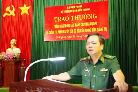 Trao thưởng thành tích đấu tranh chuyên án QT524 về chống tội phạm ma túy của BĐBP Quảng Trị