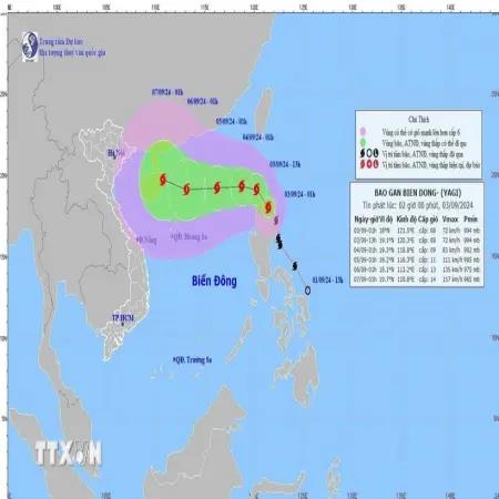 Bão YAGI vào Biển Đông và trở thành bão số 3 trong năm nay