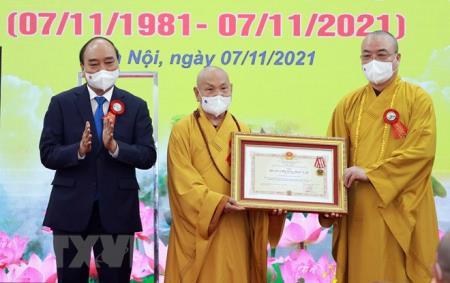 Chủ tịch nước: Giáo hội Phật giáo đẩy mạnh xây dựng khối đại đoàn kết