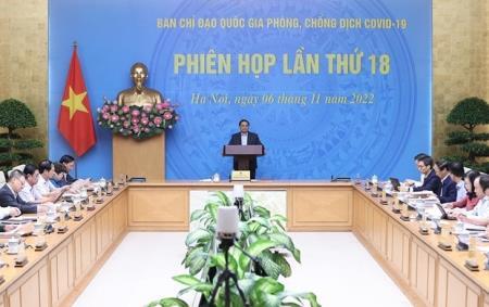Thủ tướng chủ trì phiên họp 18 Ban chỉ đạo quốc gia phòng, chống Covid-19