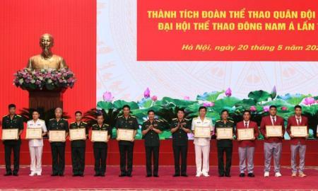 Tuyên dương thành tích Đoàn thể thao Quân đội tham gia SEA Games 32