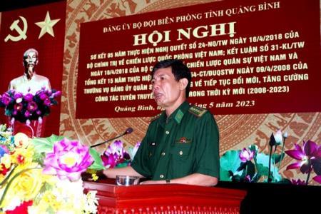 BĐBP Quảng Bình: Sơ kết 5 năm thực hiện Nghị quyết số 24 của Bộ Chính trị về Chiến lược Quốc phòng Việt Nam