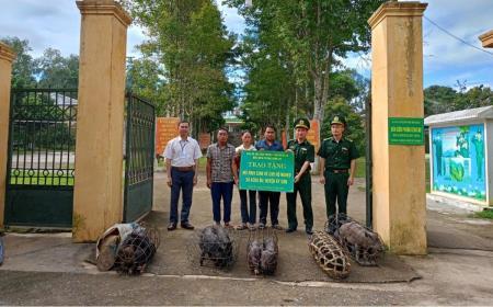 Trao tặng công trình nước sạch, mô hình sinh kế cho hộ nghèo biên giới Nghệ An