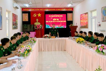 Kiểm tra công tác pháp chế và cải cách hành chính tại BĐBP Long An