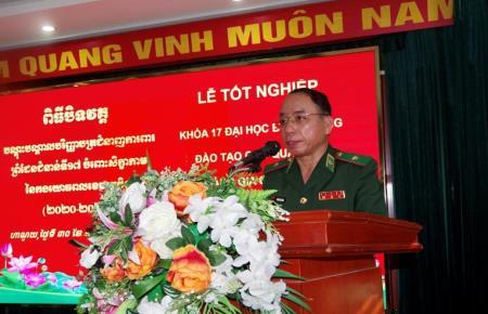 Học viện Biên phòng tổ chức Lễ tốt nghiệp cho học viên QĐND Lào và Quân đội Hoàng gia Campuchia