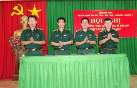 BĐBP các tỉnh: Ninh Thuận, Bình Thuận, Khánh Hòa và Hải đoàn Biên phòng 18 hiệp đồng bảo vệ biên giới khu vực tiếp giáp