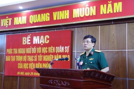 Phúc tra ngoại ngữ đối với học viên quân sự