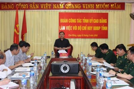 Bí thư Tỉnh ủy Cao Bằng đánh giá cao BĐBP tỉnh trong thực hiện công tác biên phòng