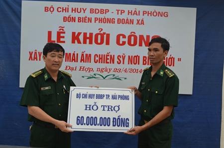 Phối hợp xây 5 ngôi nhà “Mái ấm chiến sĩ nơi biên giới”