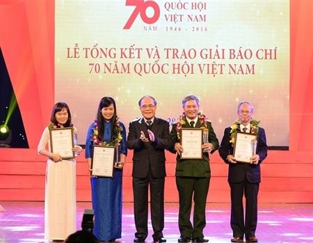 Tổng kết và trao giải báo chí “70 năm Quốc hội Việt Nam”