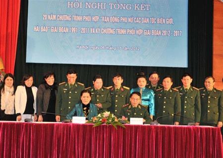 Trung ương Hội LHPN Việt Nam- Bộ Tư lệnh BĐBP: Tổng kết 20 năm thực hiện chương trình phối hợp
