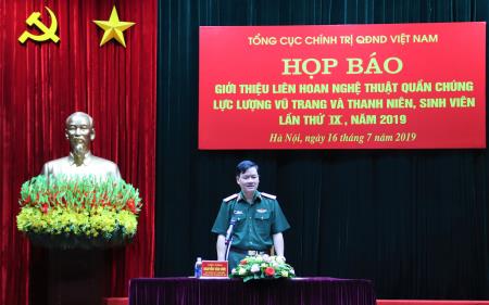 Họp báo về Liên hoan nghệ thuật quần chúng LLVT và Thanh niên, Sinh viên lần thứ IX