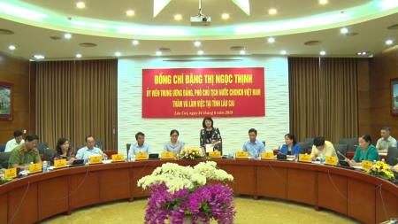 Phó Chủ tịch nước Đặng Thị Ngọc Thịnh thăm, làm việc tại tỉnh Lào Cai