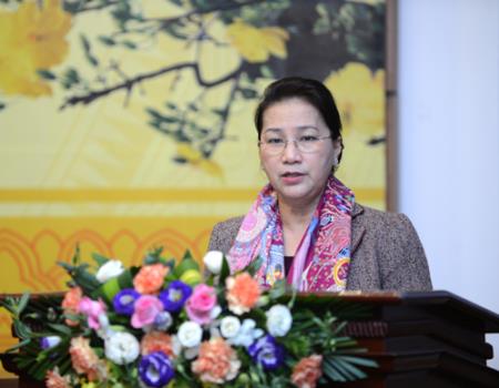 Chủ tịch Quốc hội Nguyễn Thị Kim Ngân gặp mặt báo chí nhân dịp Xuân Kỷ Hợi 2019