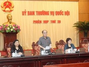 Khai mạc phiên họp 20 Ủy ban Thường vụ Quốc hội