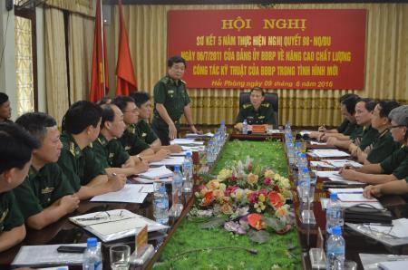 BĐBP Hải Phòng sơ kết 5 năm thực hiện nghị quyết về nâng cao chất lượng công tác kỹ thuật