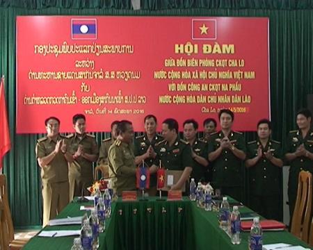 Quảng Bình: Hội đàm giữa Đồn BPCKQT Cha Lo và Đồn Công an CKQT Na Phàu