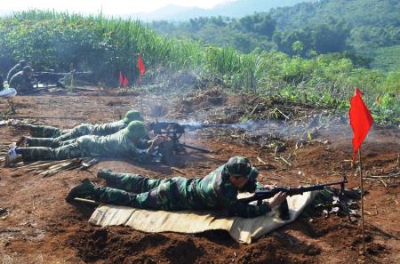 BĐBP Nghệ An: Diễn tập thực binh đánh địch xâm nhập biên giới
