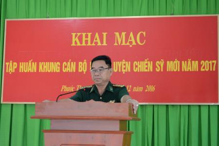 Khai mạc tập huấn cán bộ khung huấn luyện chiến sĩ mới năm 2017