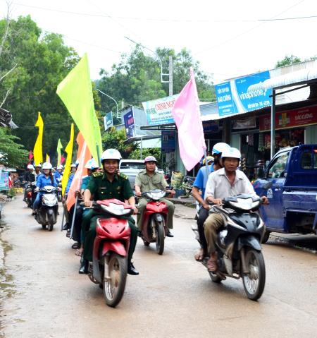 Đồn BP Gành Dầu tham gia Ngày hội Thanh niên với văn hóa giao thông