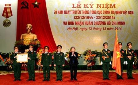 Lễ kỷ niệm 70 năm Ngày truyền thống Tổng cục Chính trị và đón nhận Huân chương Hồ Chí Minh