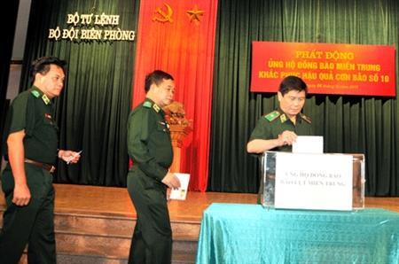Bộ Tư lệnh BĐBP phát động quyên góp ủng hộ đồng bào bị thiên tai tại miền Trung