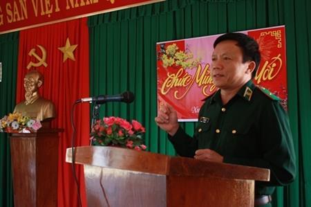 Thiếu tướng Lê Như Đức, Phó chủ nhiệm Chính trị BĐBP thăm, chúc tết Đồn BP Sê Rê Pôk