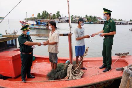 Đồn Biên phòng Khánh Hội chủ động phòng, chống dịch Covid-19