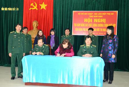 BĐBP và Hội LHPN tỉnh Nam Định nâng cao chất lượng chương trình phối hợp