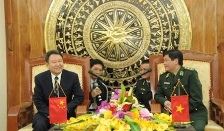 Trung tướng Phạm Huy Tập tiếp Đoàn UBHT quản lý cửa khẩu biên giới đất liền Trung Quốc