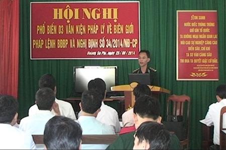 Tuyên truyền, phổ biến các văn kiện pháp lý về biên giới