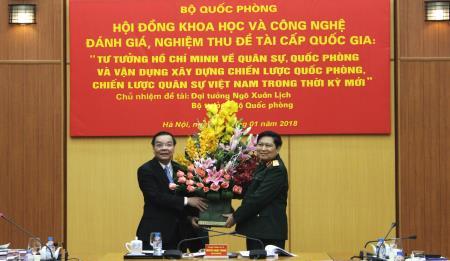 Nghiệm thu đề tài cấp Quốc gia tư tưởng Hồ Chí Minh về quân sự, quốc phòng