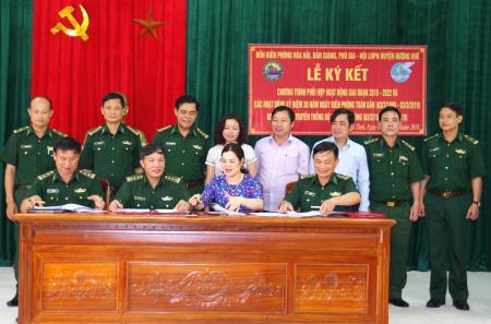 Hà Tĩnh: Hội LHPN huyện Hương Khê ký kết chương trình phối hợp với các đồn Biên phòng