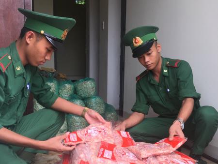Tiêu hủy số lượng lớn thịt gia cầm không rõ nguồn gốc