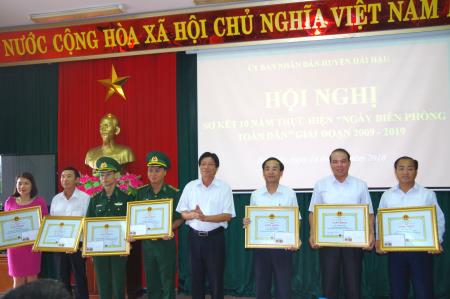 Huyện Hải Hậu tổ chức Hội nghị Sơ kết 10 năm thực hiện "Ngày Biên phòng toàn dân"